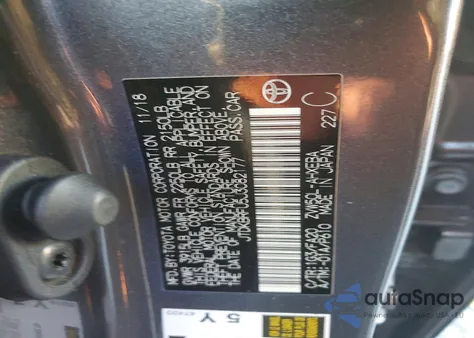 2018 Toyota Prius z USA, uszkodzony, nr VIN JTDKBRFU5J3082177